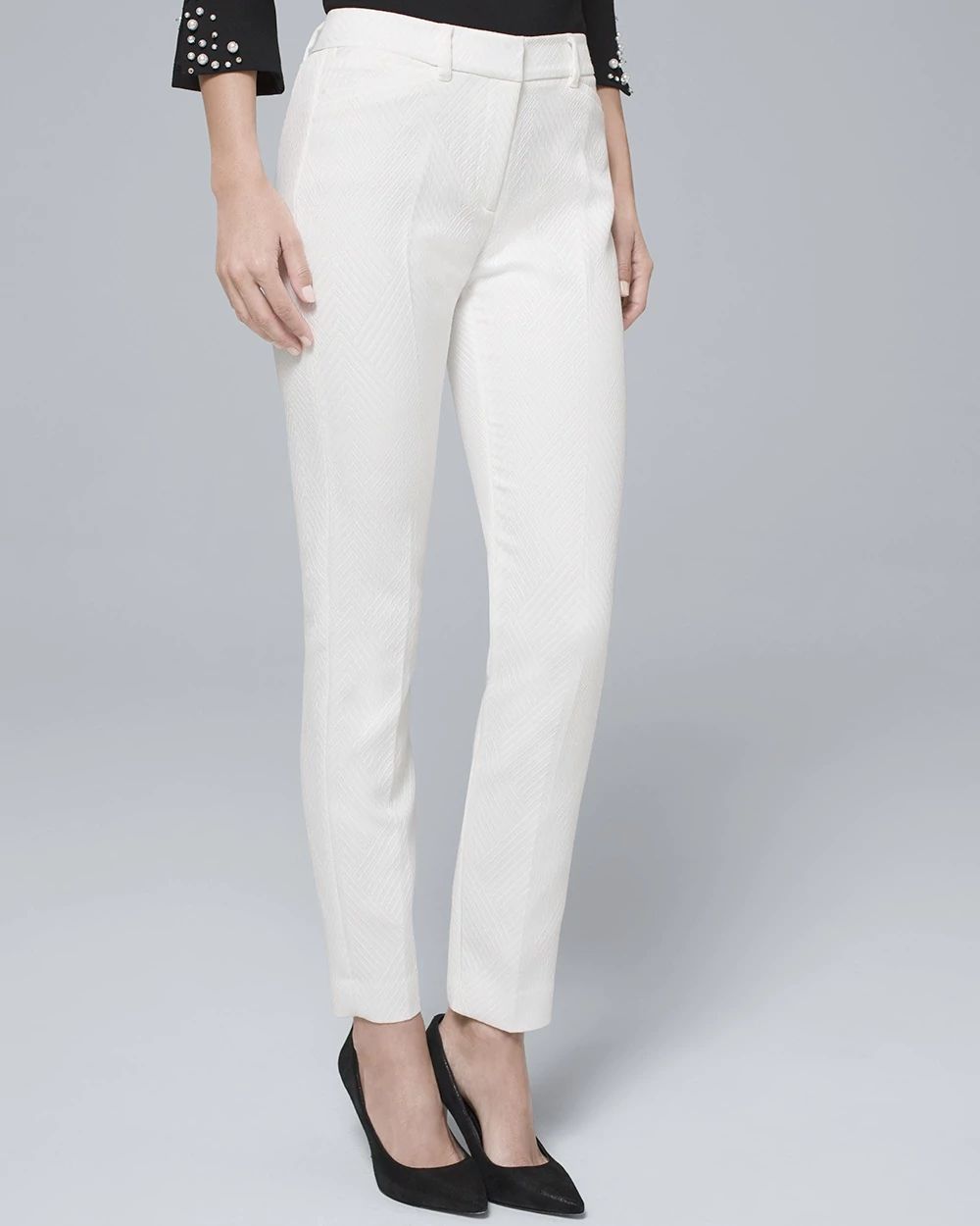 Geo-Texture Slim Ankle Pants | White House Black Market